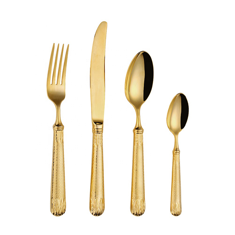 besteck комплект златни прибори за хранене 18\/10 нож и вилица прибори за хранене със златен pvd